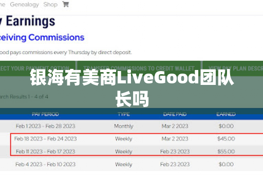 银海有美商LiveGood团队长吗