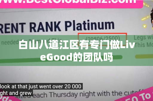 白山八道江区有专门做LiveGood的团队吗第1张-美商LiveGood