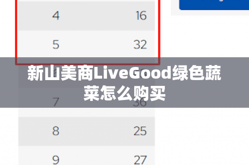 新山美商LiveGood绿色蔬菜怎么购买