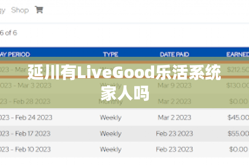 延川有LiveGood乐活系统家人吗