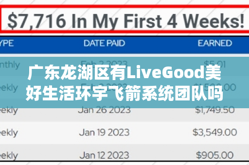 广东龙湖区有LiveGood美好生活环宇飞箭系统团队吗